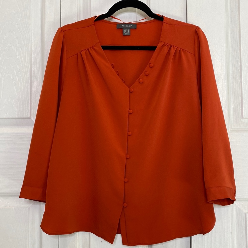 Orange Sheer Blouse